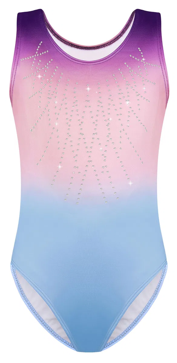 Turnanzug Mädchen Langärmelig Gymnastikanzug Mädchen Kinder Gymnastikanzug Klassisch Trikot Gymnastik Training Dancewear für Mädchen 2-10 Jahre