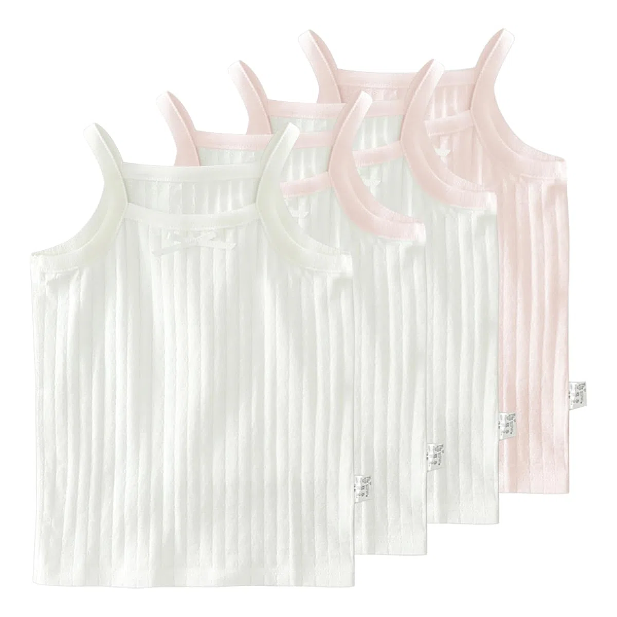4er Pack Unterhemd Baby Mädchen Gr. 80/86/92/98 Baumwolle Mädchen Unterhemd Spaghettiträger Top Gr. 98/104/116/128/134 Unterhemden Mädchen im attraktiven - ideal zum Drunterziehen