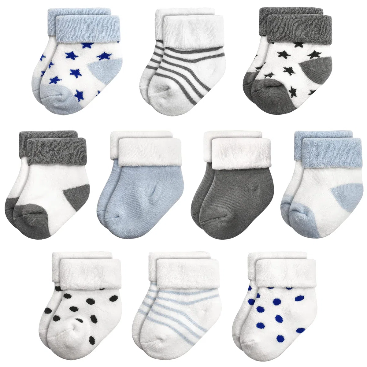 GENTABY Unisex Baby Socken Baumwolle Terry Warme 10 Paar Baby Jungen Neugeborene Socken Baby Mädchen 0-6 Monate bis 1-3 Jahre Kleinkind Socken Dicke Winter Socken