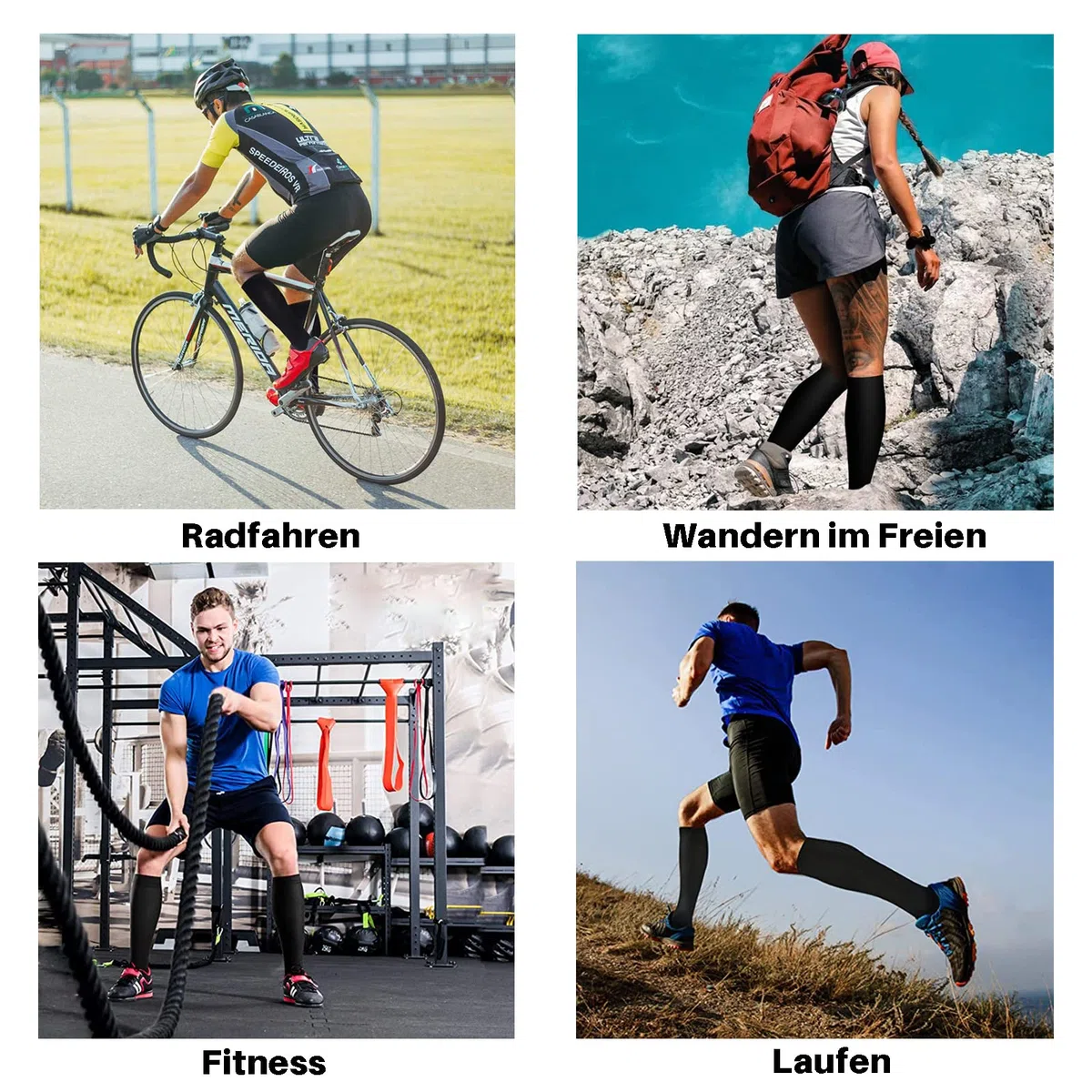 3 Paar Sport Kompressionsstrümpfe Damen und Herren Kompressionssocken Stützstrümpfe Hochwertige Stützstrümpfe für Laufen Sport Reise Radsport für Steigerung der Leistung Ausdauer Durchblutung (XXL)