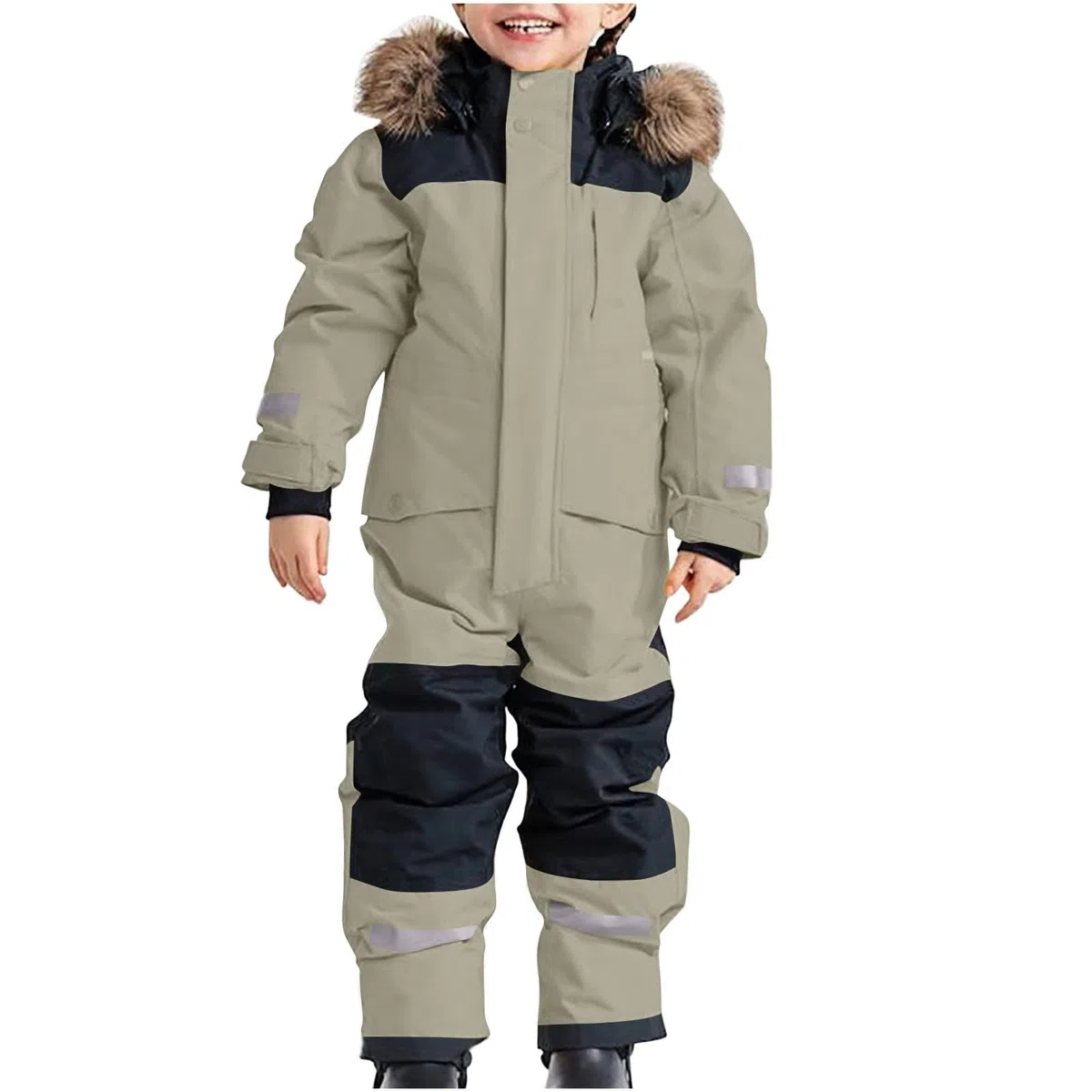 Skianzug Kinder Schneeanzug Unisex Skioverall mit Kapuze SchneeanzüGe FüR Jungen Mädchen Wasserdicht Atmungsaktiv Skianzüge Verdickt Warm Outdoor Regenoverall Einteiliger Schneeoverall 80-160