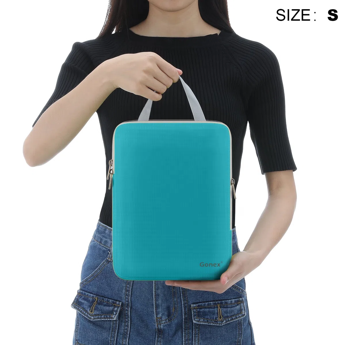 Compression Packing Cubes 3/4er Set, Gonex Kleidertaschen 4-teilig Verpackungswürfel, Kleidertaschen Set, Kofferorganizer Reise Würfel, Blau(4er)