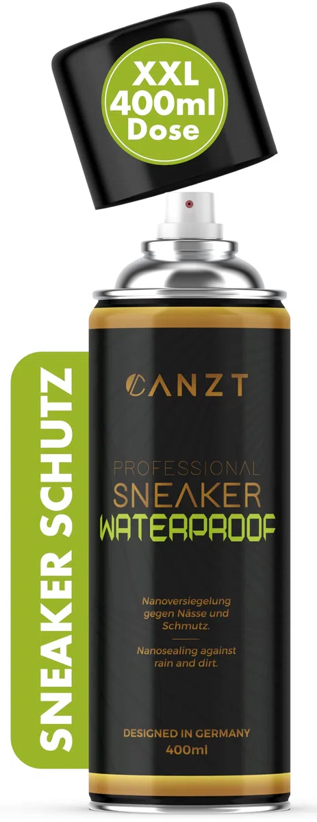 Canzt Imprägnierspray Schuhe 400ml – Schuh Imprägnierung für Wildleder, Leder, Nubuk & Textilien – Wasser- & Schmutzschutz für Sneaker & Outdoor-Schuhe