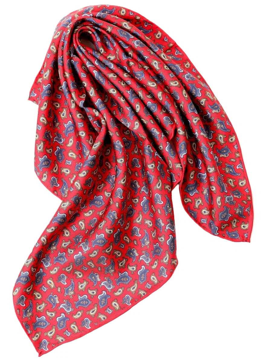 Unisex handrolliertes SeidenHalstuch Seide Nickituch Bandana für Damen Herren