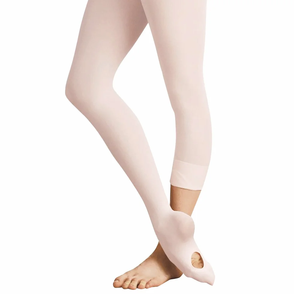 Bezioner Ballett Strumpfhose 3 Paar Cabrio Tanzstrumpfhose mit Fersenloch für Kinder Mädchen und Damen Rosa L (über 140cm)