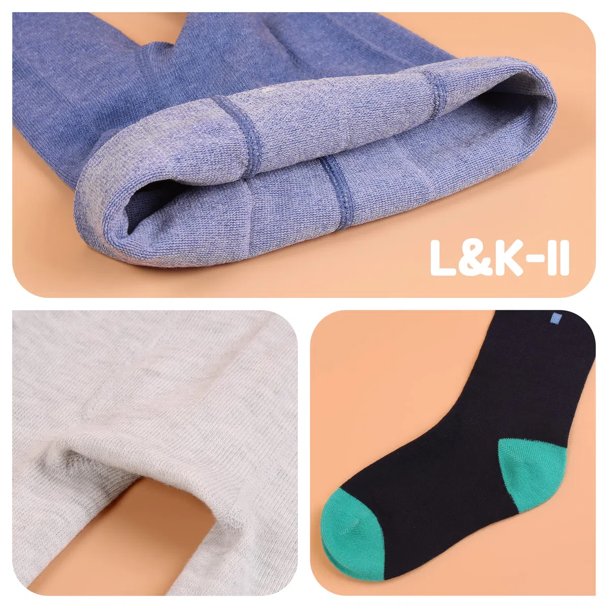 L&K-II 3er Kinder Baby Jungen Strickstrumpfhose mit verschiedenen Mustern mehrfarbig 27253AB