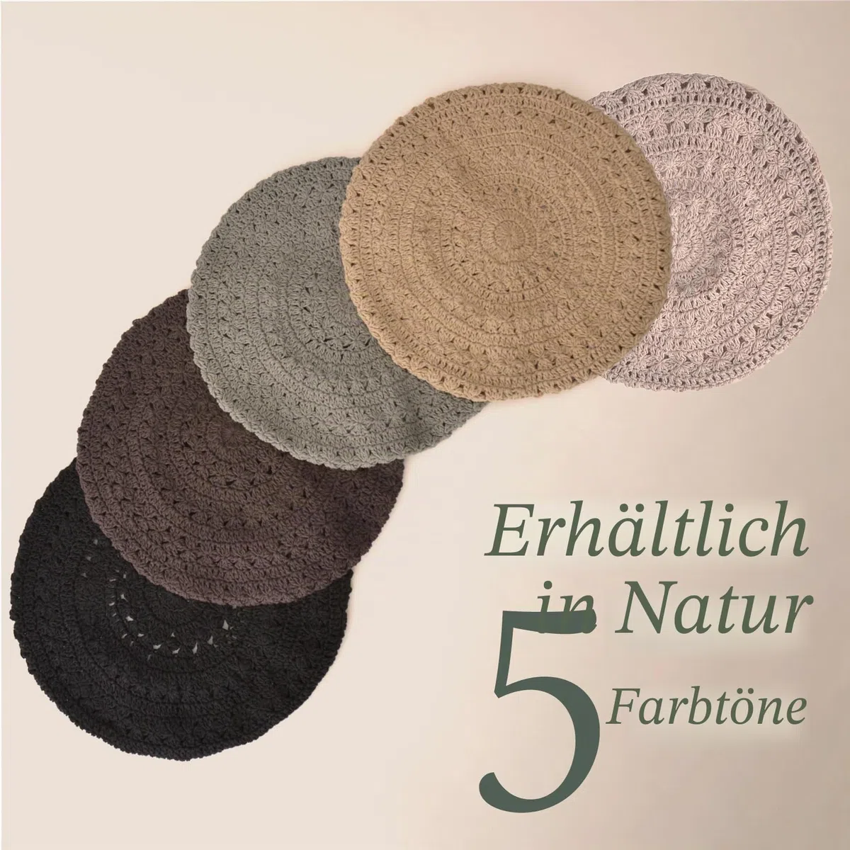 CHARM Baskenmütze Damen Beret Häkelmütze Barrett - Sommer Mütze Pantomime Französische Mütze Strickmütze Lochmuster