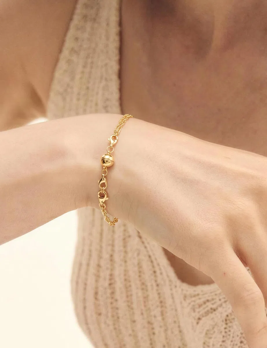 YADOCA Kettenverlängerung Silber 925 Magnetverschluss Kette 14K Vergoldete Verlängerung Gold Kette Halskette Fußkettchen Armband Verlängerungskette für Damen Herren