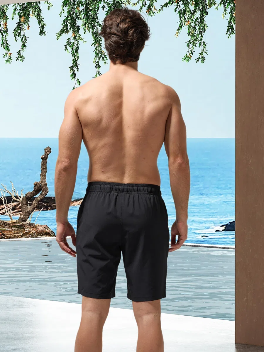 Arcweg Badehose Herren Lang 2 in 1 Badeshorts mit Kompression Liner – Schnelltrocknend, Atmungsaktiv, mit Reißverschlusstaschen und Verstellbarem Tunnelzug für Schwimmen, Surfen