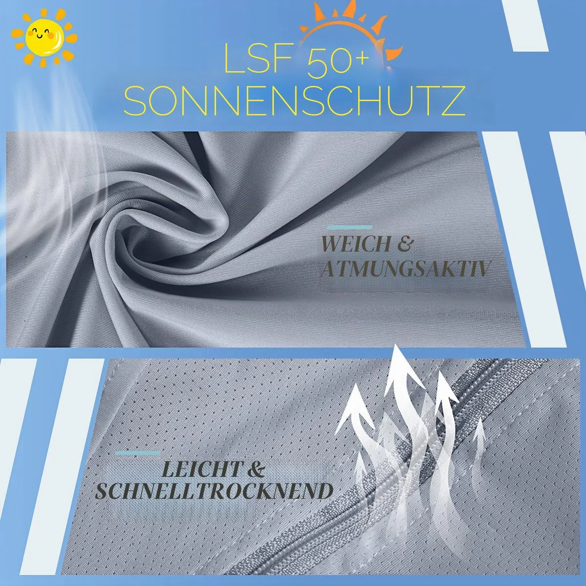 Hercicy 2 Stück kühlende UV-Schutz-Kleidung, Sonnenschutz, Kapuzenjacke, durchgehender Reißverschluss, Sonnenblock, Kleidung für Damen, passend für Größen S-XL