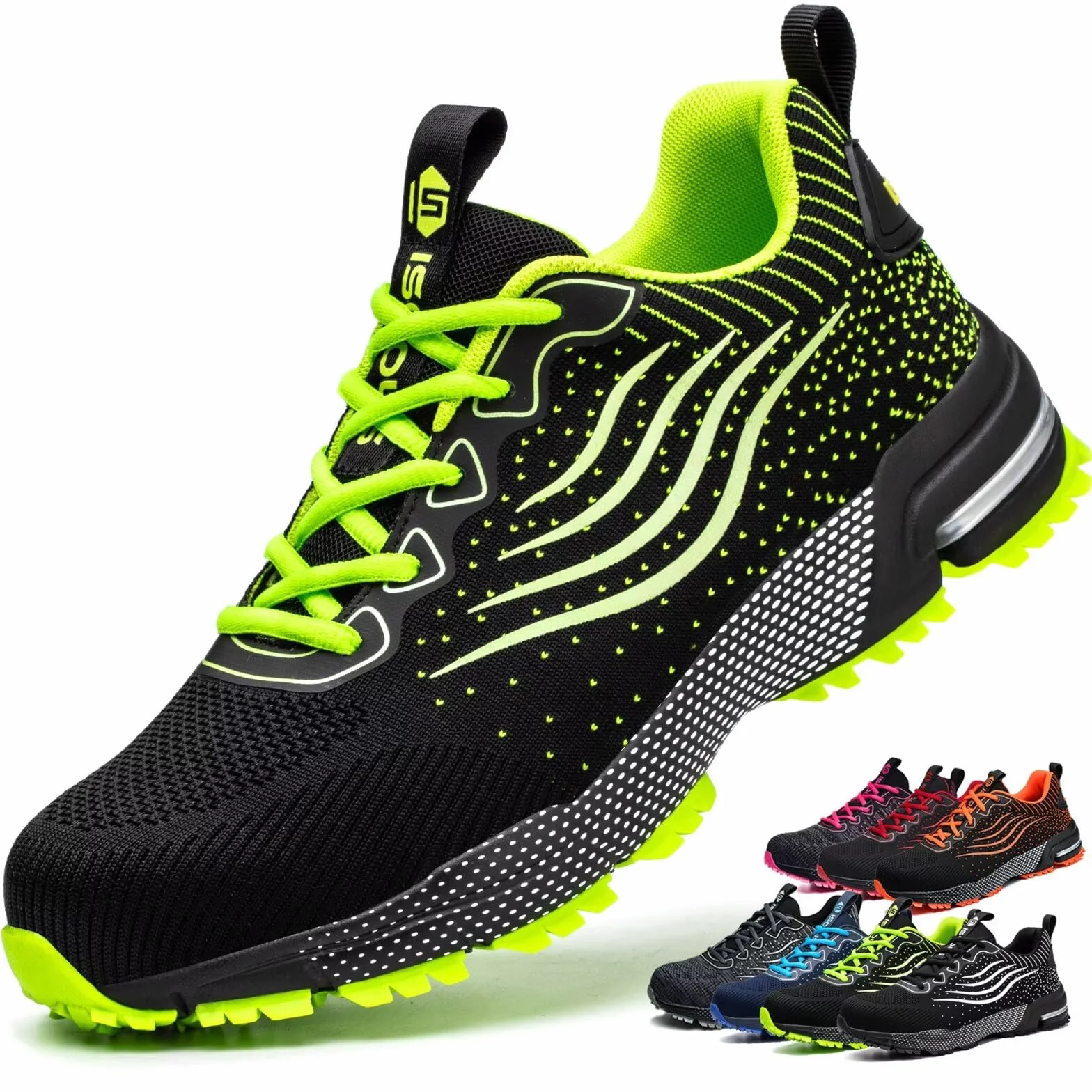 ISOOUS Sicherheitsschuhe Herren Damen Arbeitsschuhe Leicht Atmungsaktiv rutschfest Stahlkappe Schutzschuhe