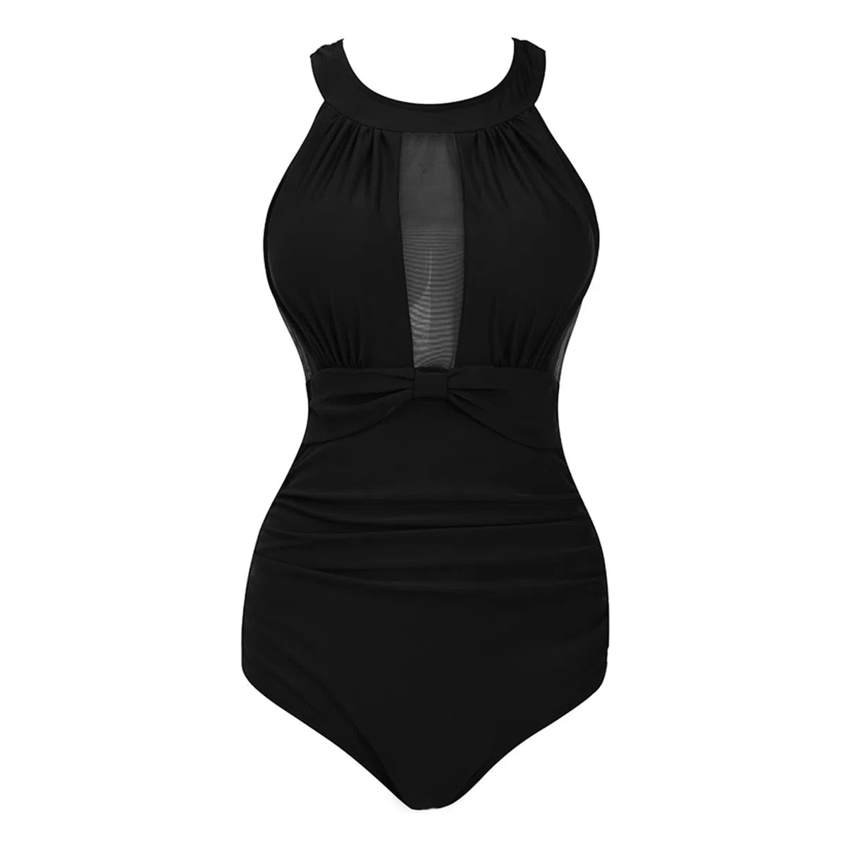 Schwarz Badeanzug Damen Sexy Badeanzüge für Damen mit Shaping Effekt Surfanzug Mit Langen Ärmeln Taucheranzug Vintage Mode Schwimmanzug Sexy Monokini Sommer