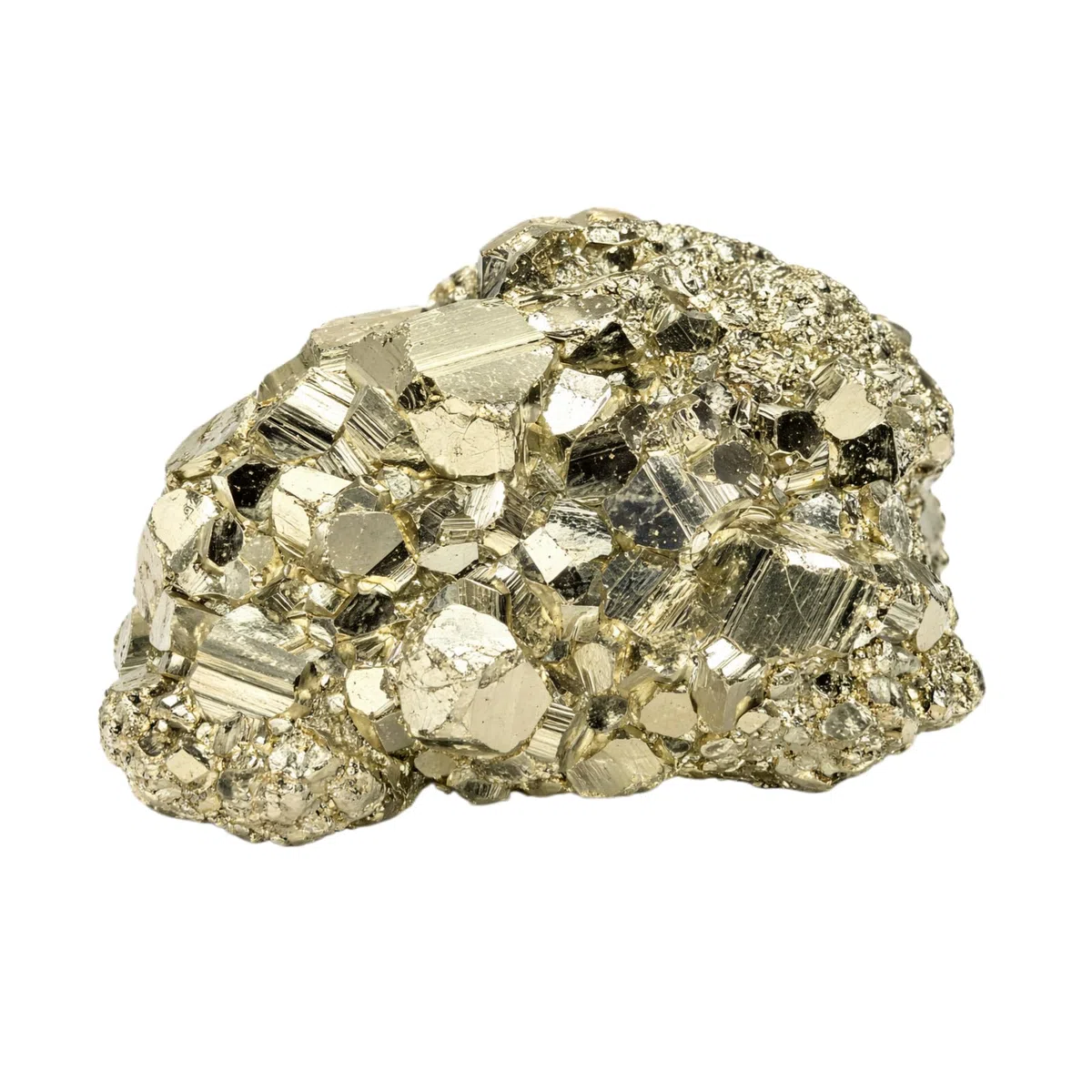 Pyrit Kristall Stufe | Katzengold | 100% natürliche Edelstein-Druse | Funkelnde Kristalle | Goldener Glanz | Edelstein-Deko | Lade und Entladestein | firstonthesun®