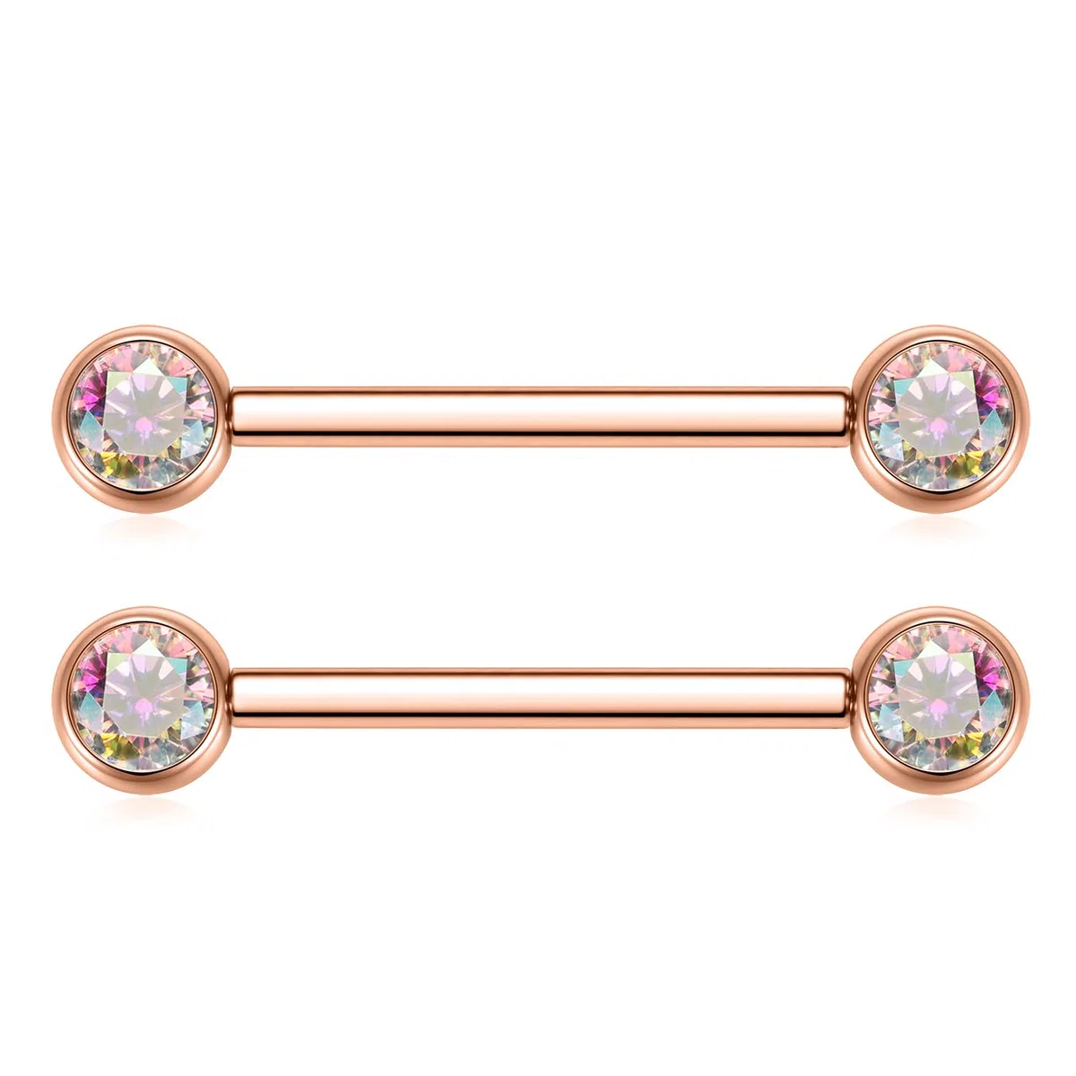 AROWRO 14G Zungenpiercing Brustwarzenstäbe Nippelpiercing Schmuck Titanium Zungenstege Nippelringe Innengewinde Zungenstegpiercing Flaches Rückenteil Brückenpiercing Schmuck