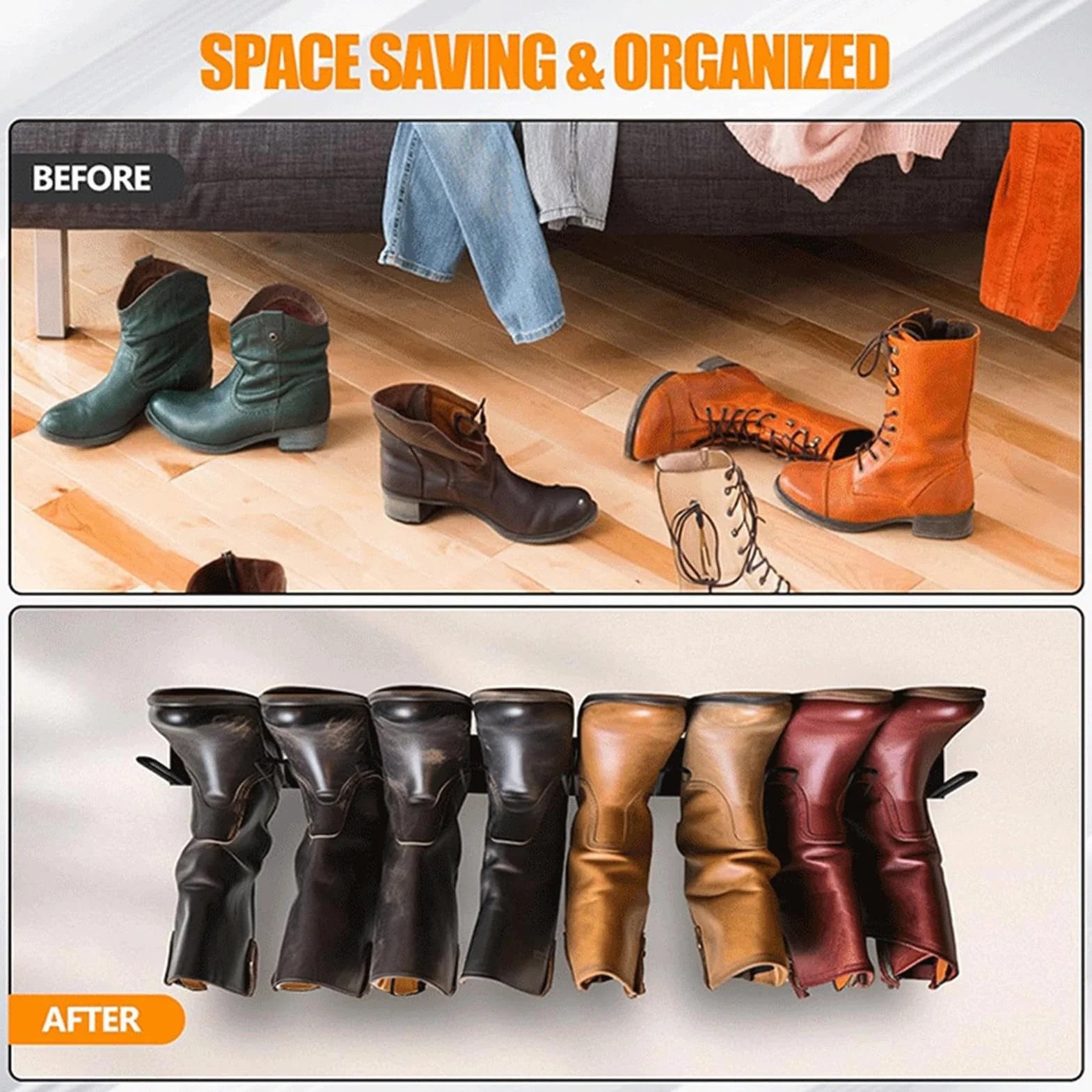 Wathose-Aufhänger - Wandmontierter Cowboystiefelständer aus Metall | Starker Stiefelhalter, langlebiger Stiefel-Organizer für hohe Stiefel, Cowboystiefel, Regenstiefel Bexdug