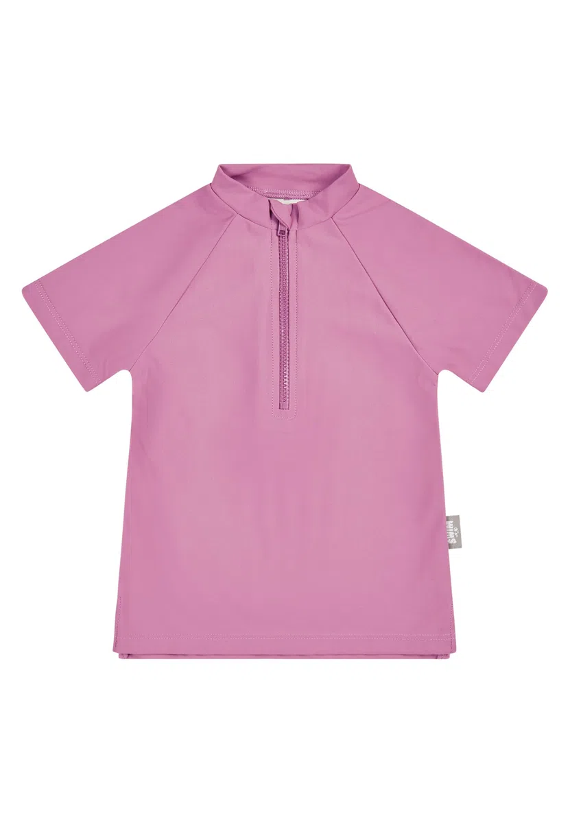 Sterntaler Badeshirt Kurzarm Uni – Kinder-Bademode aus elastischem Polyamid, Kurzarm, unifarben, Reißverschluss vorne mit Kinnschutz, Stehkragen, UV-Schutz 50+