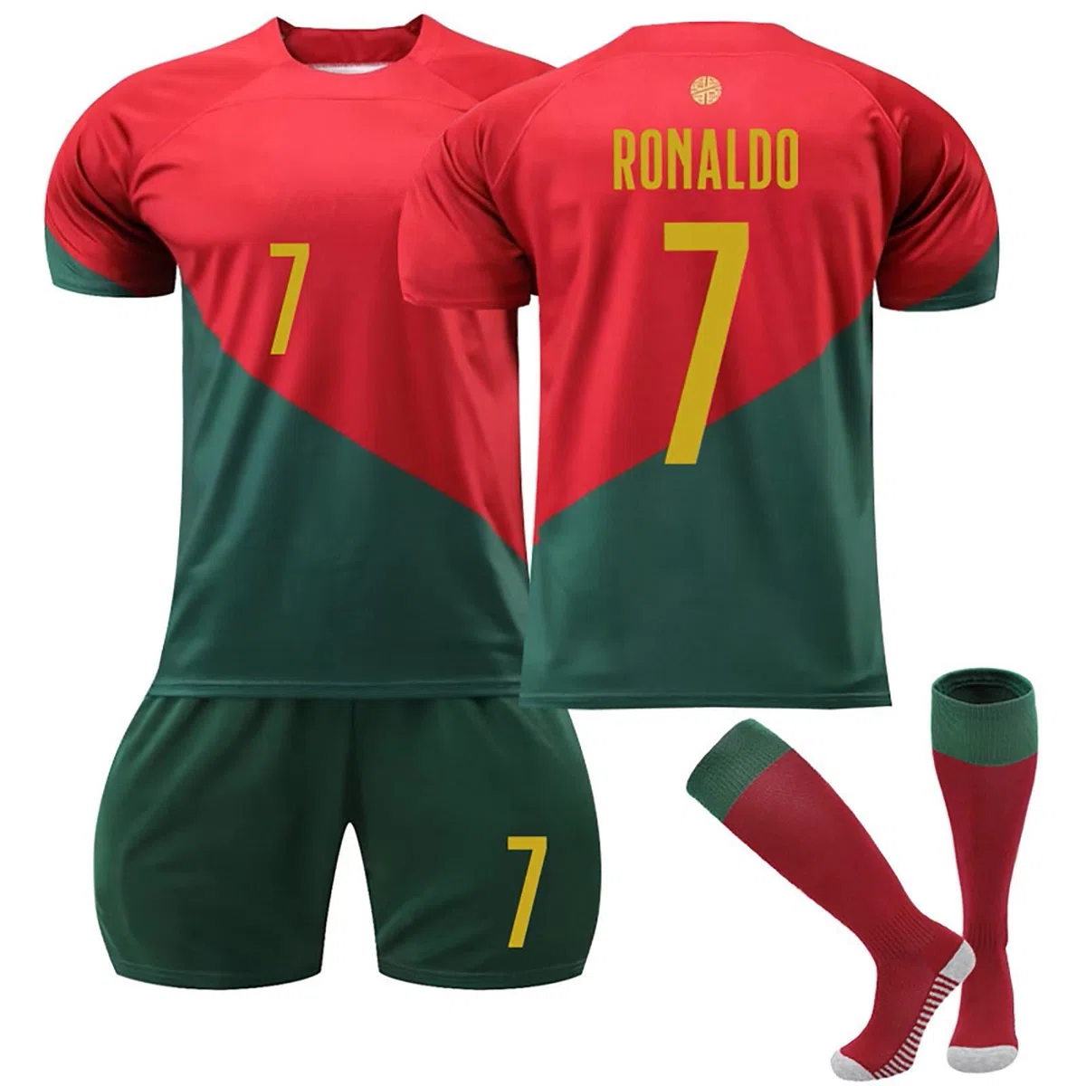 C7 Fußball Trikot, Hause/Auswärts Fußball Trikot Shorts Socken für Kinder/Erwachsener, Nr.7 Fussball Jersey Trainingsanzug Jungen Herren