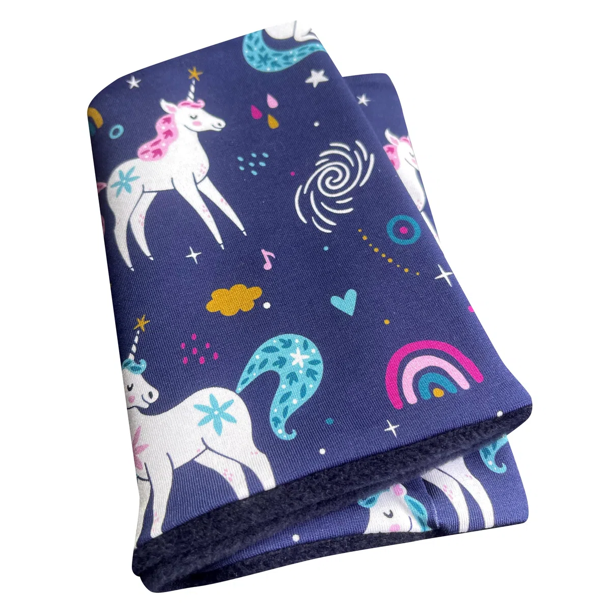 Wollhuhn Öko Mädchen/Jungen/Kinder Warmer Schlupfschal/Halstuch Innen Fleece Gefüttert Viele Motive Winter Übergangszeiten (aus Öko-Stoffen)