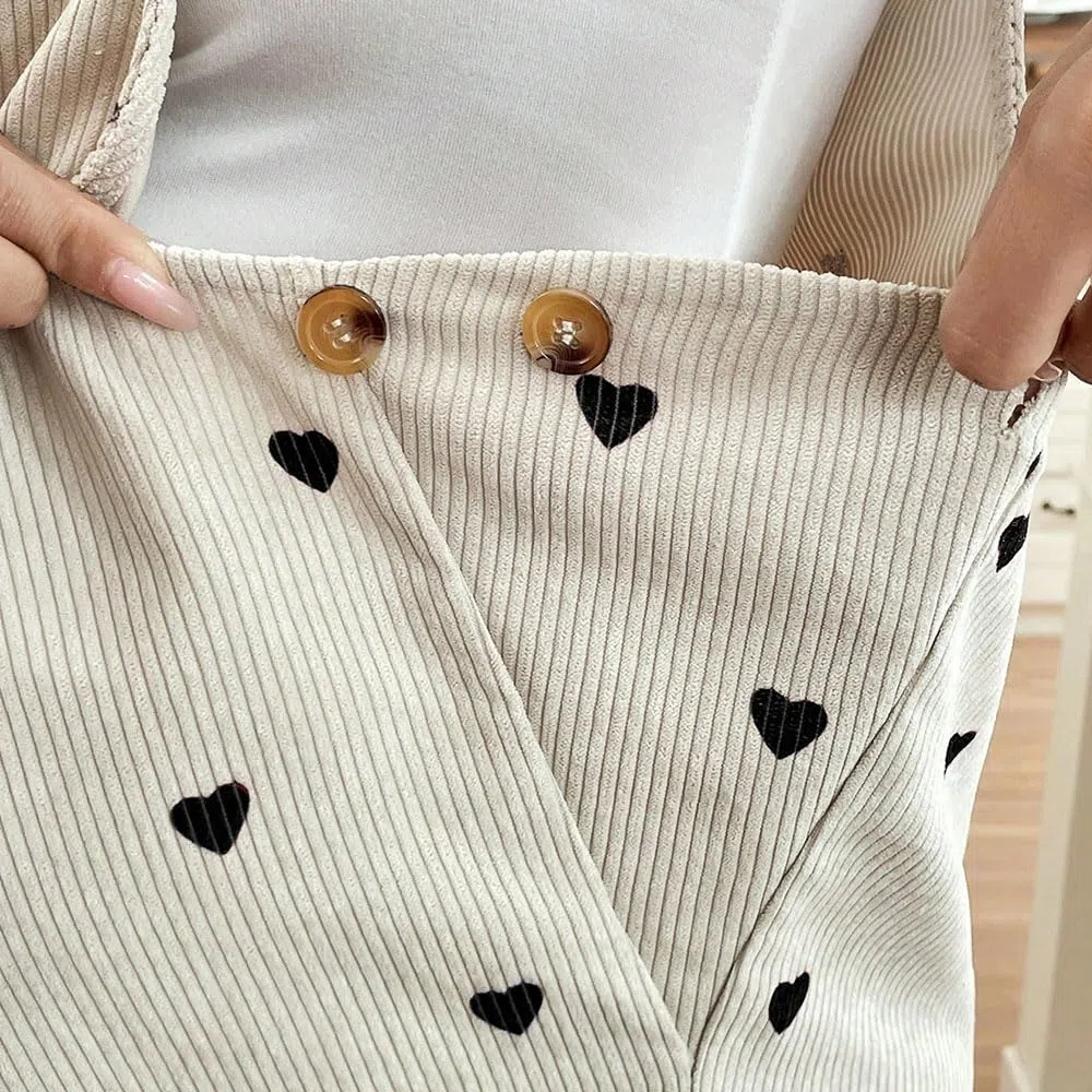 Umstandsoverall Shorts für Damen, Cord Umstands Overalls Locker Elegant Schwangerschaft Weites Bein Umstandsbody Einteiler für Schwangere