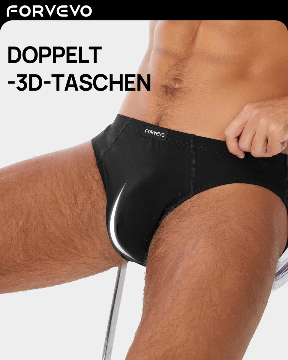 FORVEVO 7er Pack Unterhosen Herren Slip Baumwolle, Atmungsaktive Unterhosen Männer, Klassischer Unterwäsche(M-3XL)