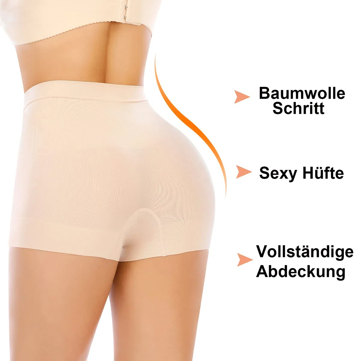 YARRCO Nahtlose Miederhose Leicht Formende Bauchweg Unterhose Damen Mittelhohe Taille Shapewear Kurze Leggings Miederpants Unterwäsche