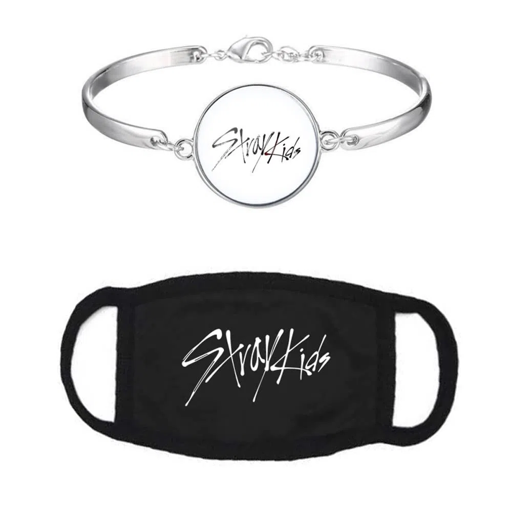 Kpop Stray Kids Geschenke Set, Stray Kids Fotokarte, Aufkleber, Armband, Gesichtsschutz, Ringe, Anhänger Halskette, Button Pin, Telefonringhalter, Schlüsselanhänger