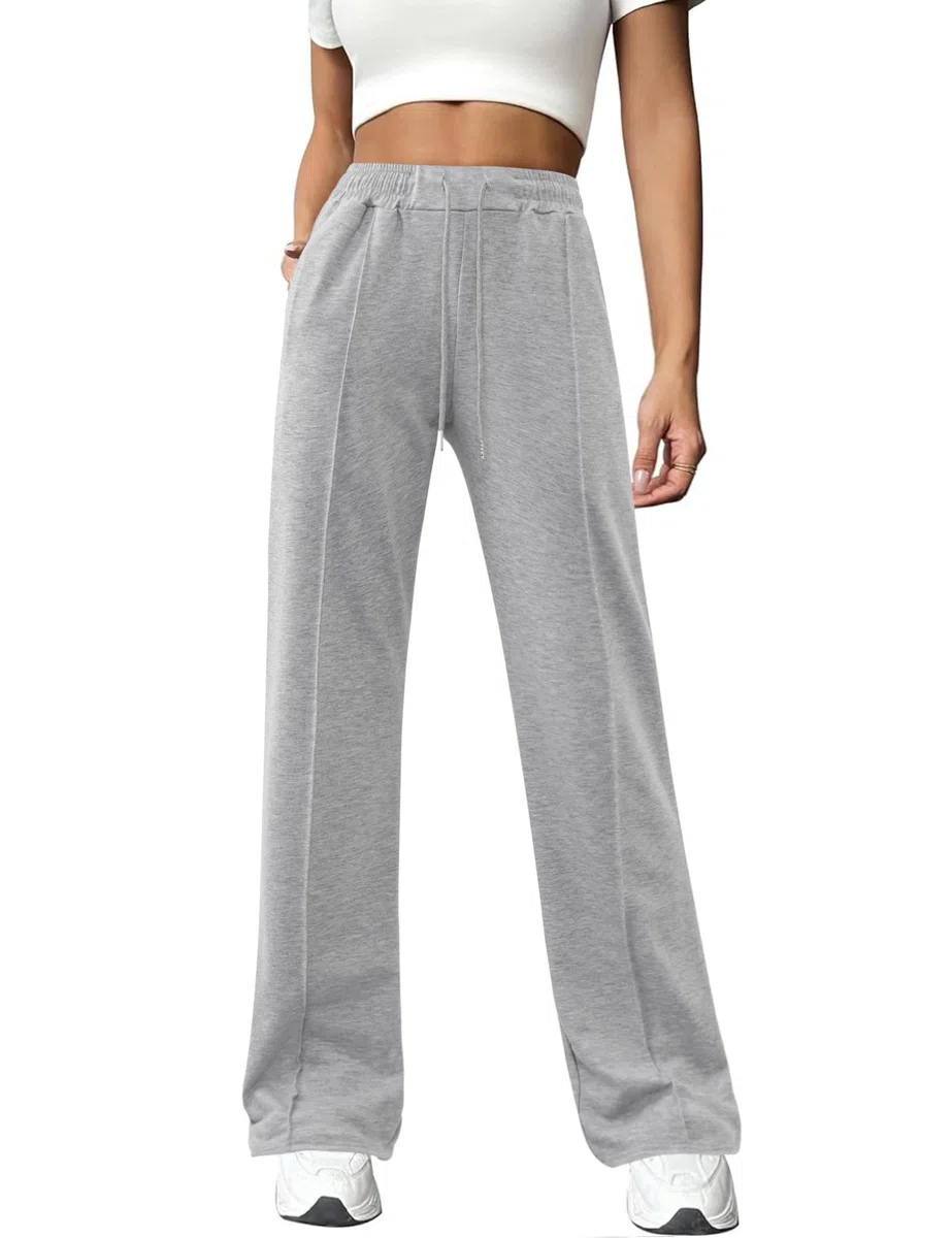 Totatuit Jogginghose Damen Lang Baumwolle Baggy Sporthose Traininghose Yogahose Sweatpants Freizeithose High Waist Hose mit 2 Taschen
