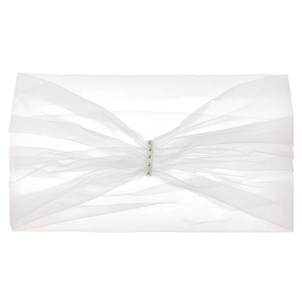 MAYJOYDIY M-110cm Weiße Hochzeits Tüllschals Abnehmbarer Braut Tüllmantel Kurzer Schulterüberzug Umhang Mit Perlen Abendkleid Schal Für Frauen Braut Brautjungfer Hochzeitsfeier