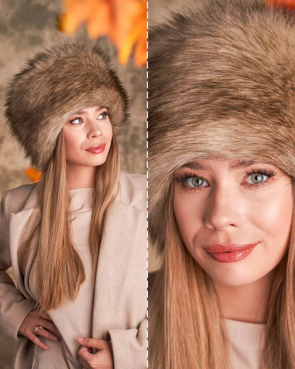 Futrzane Classic Kosakenmütze - Fellmütze Damen Winter - Pelz Russische Mütze