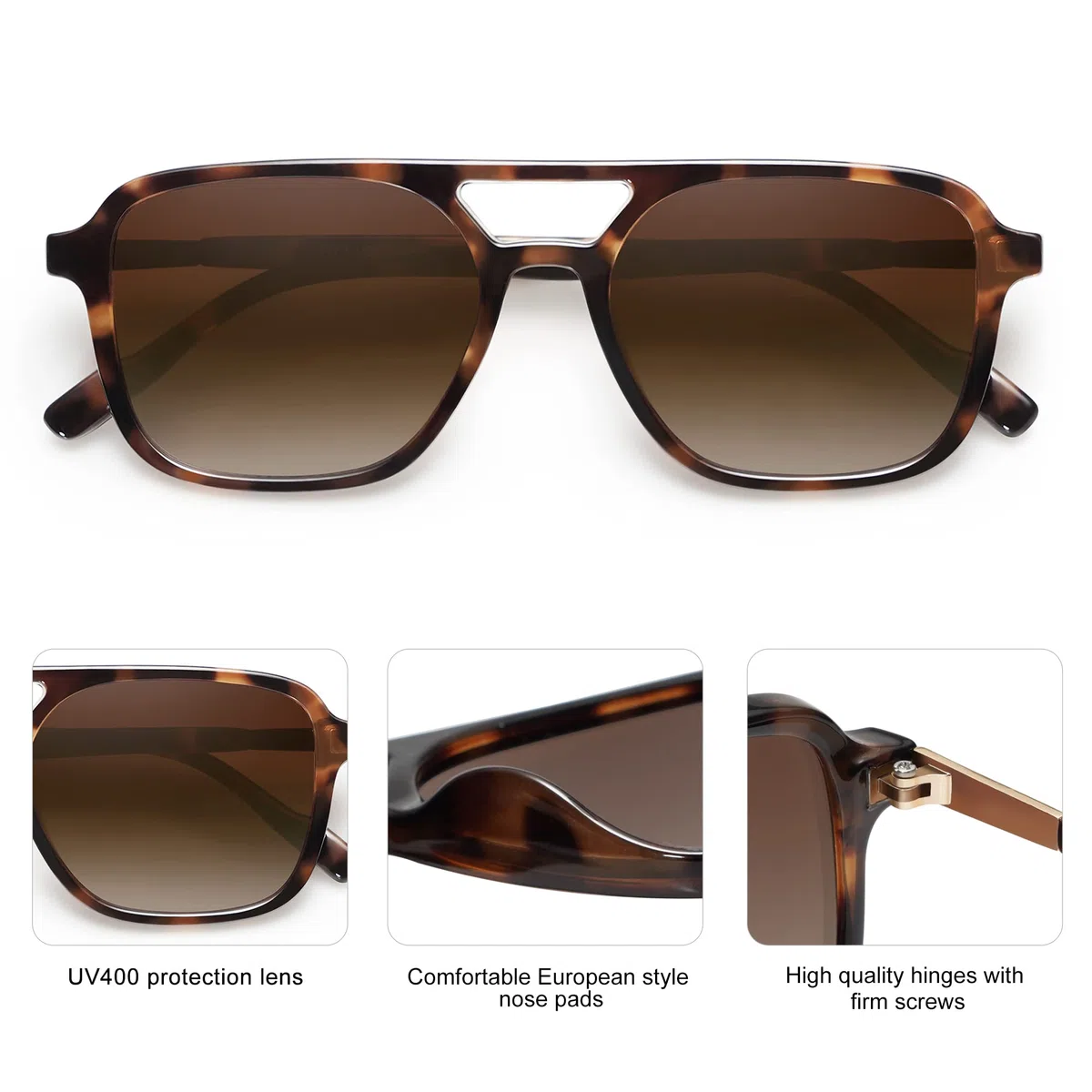 SOJOS Sonnenbrille Damen Herren Retro, Vintage Eckig Kunststoff Trendy Damen Herren Sonnenbrillen SJ2202