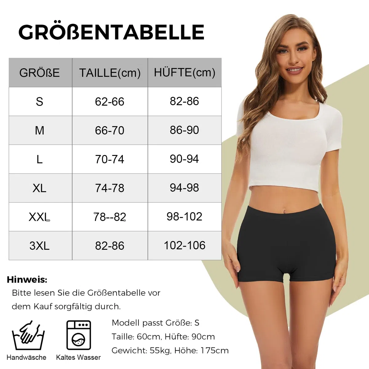 SIHOHAN Boxershorts Damen Baumwolle Radlerhose Damen Kurz für Kleid Bauchweg Unterhosen Nahtlos Unterziehhose Doppelter Schritt Panties