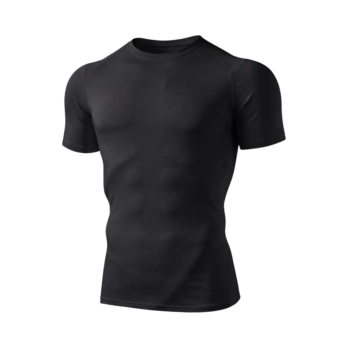 Kompressionsshirt Herren Kurzarm, Atmungsaktives Funktionsshirt Männer, Schnell Trocknendes Laufshirt Sportshirt mit Stretch, Rundhals Muskelshirt für Gym Fitness Running Training