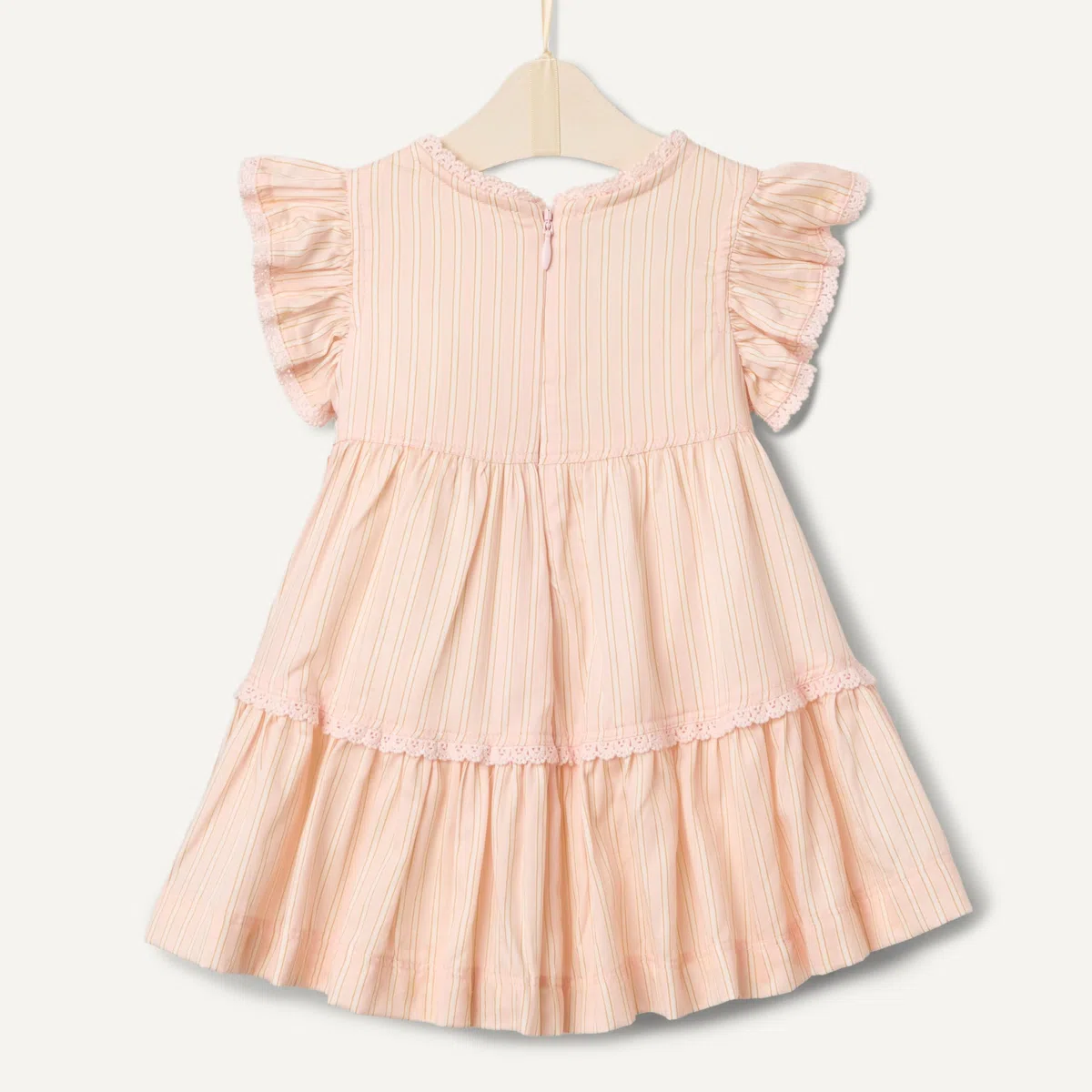Amazon Essentials x Sofia Grainge Baby und Mädchen Lässiges Kleid aus gewebtem Baumwollsatin im Fit-and-Flare-Schnitt