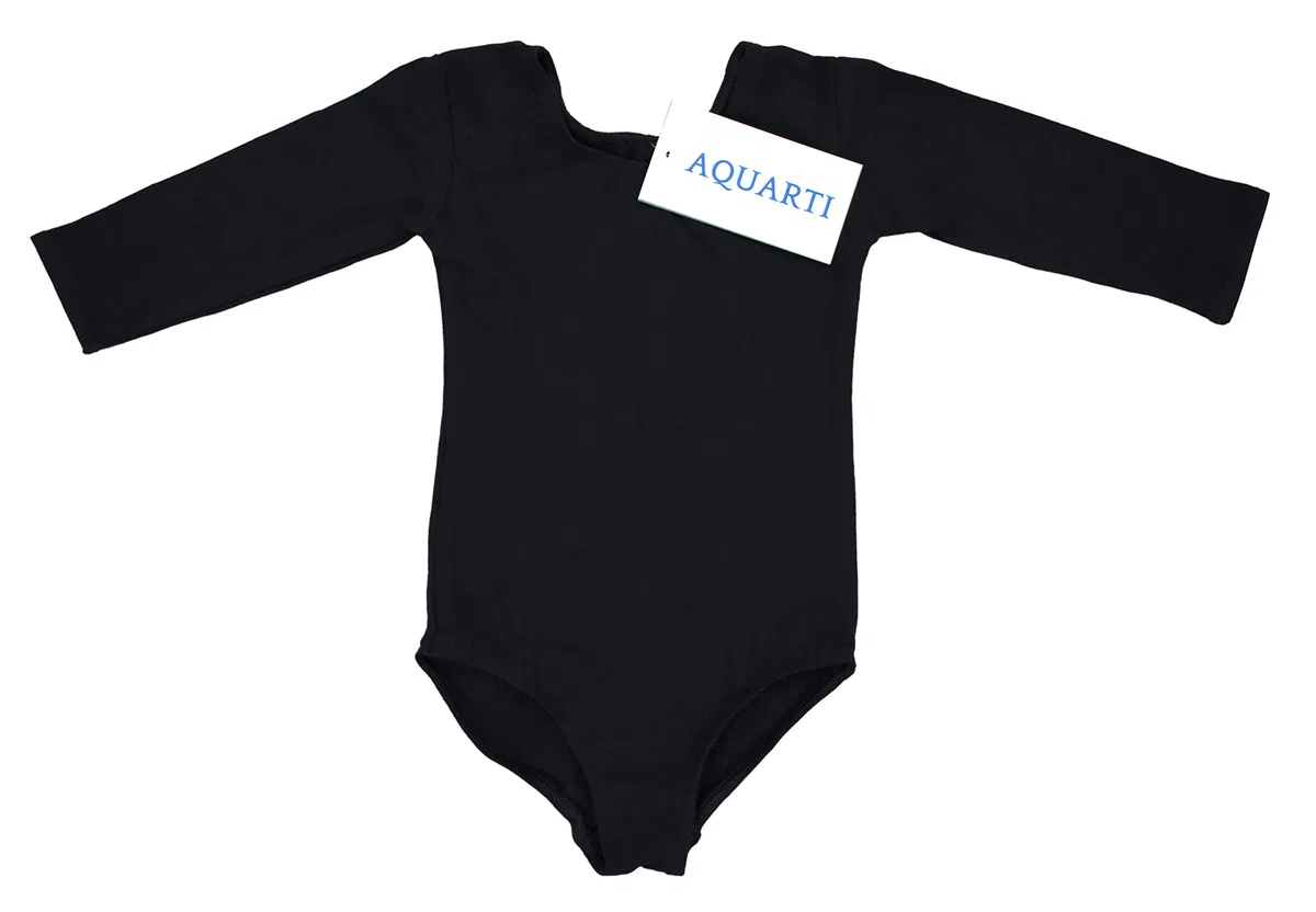 Aquarti Mädchen Body 3/4 Arm Ballett Trikot