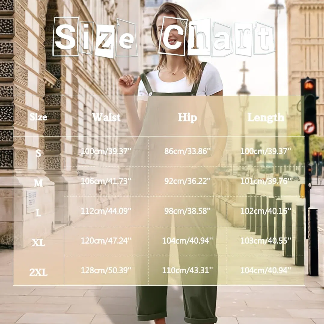 Latzhose Damen Baumwolle Leinen Jumpsuit mit Träger Oversize Sommer Ärmellos Overall Baggy Musselin Arbeitshose Leichter Sommerhose mit Mehreren Taschen Atmungsaktiver Einfarbig Bib Pants