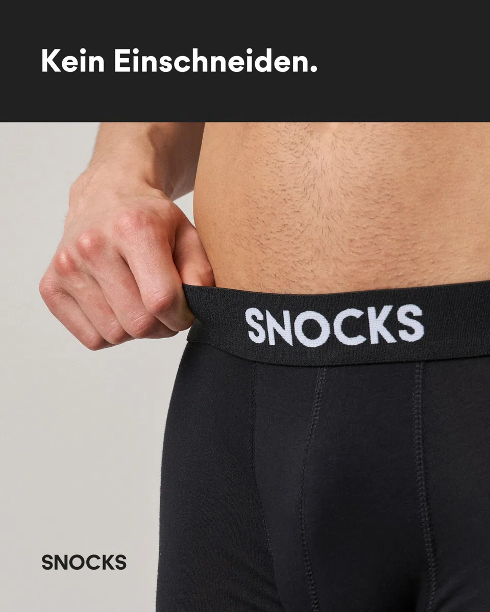 Snocks Boxershorts Herren Bio Baumwolle 6er Pack Unterhosen ohne einschneidenden Gummibund Gr. S-4XL