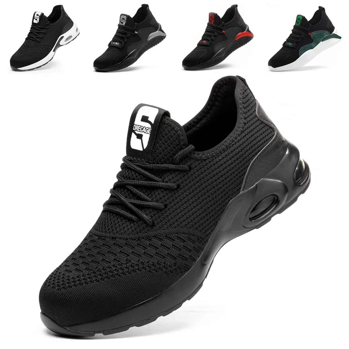 Nasogetch Sicherheitsschuhe Herren Leicht Arbeitsschuhe Damen Sportlich Stahlkappenschuhe rutschfest Atmungsaktiv