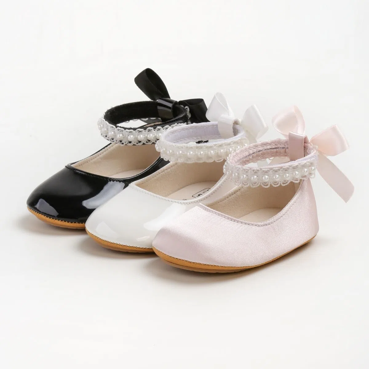 Baby Mary Jane Prinzessin Lauflernschuhe mit Perle 0-18M