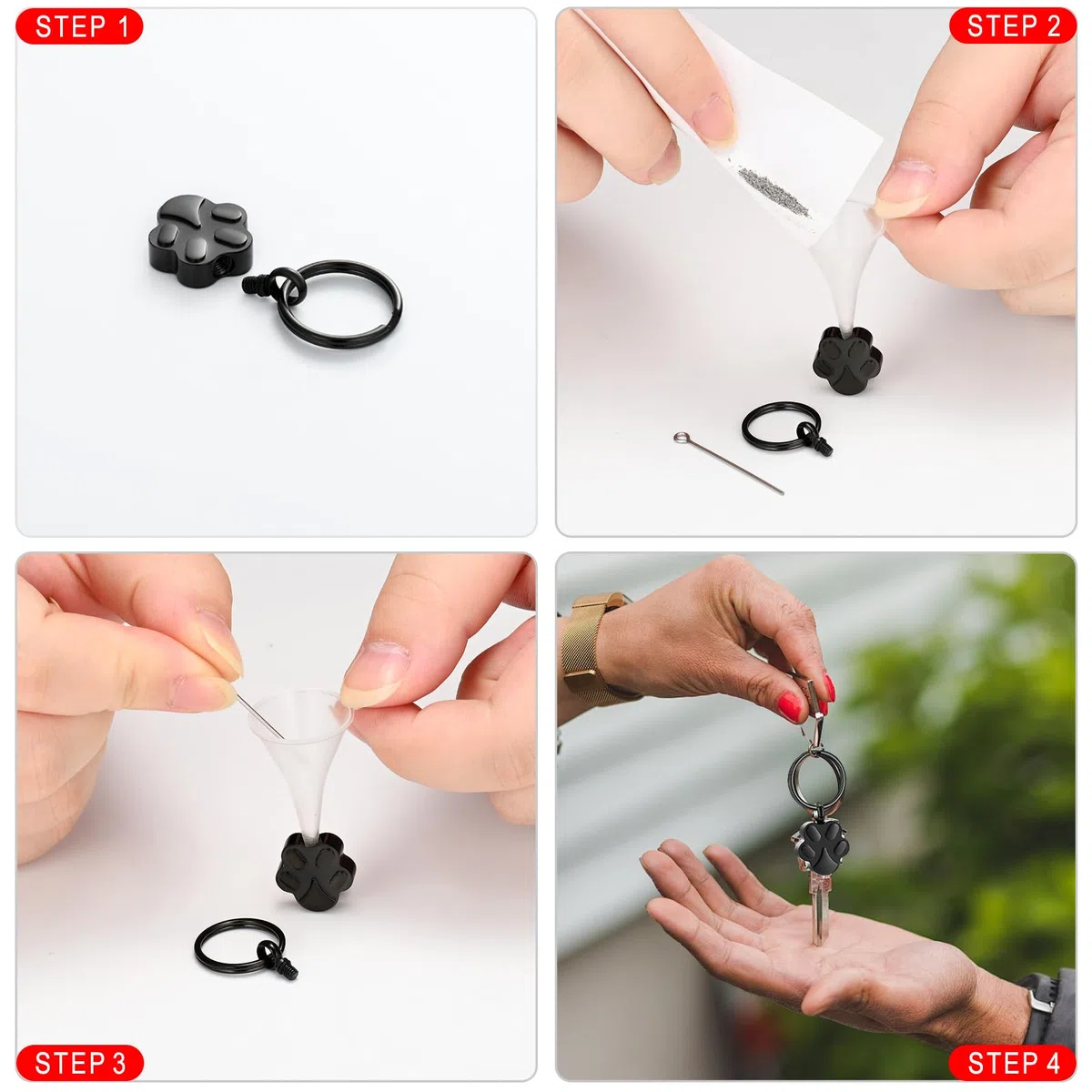 Einäscherung Schmuck Urne Schlüsselanhänger für Haustier menschliche Asche Hund Katze Keepsake Memorial Urne Schlüsselanhänger Asche Halter für Frauen Männer
