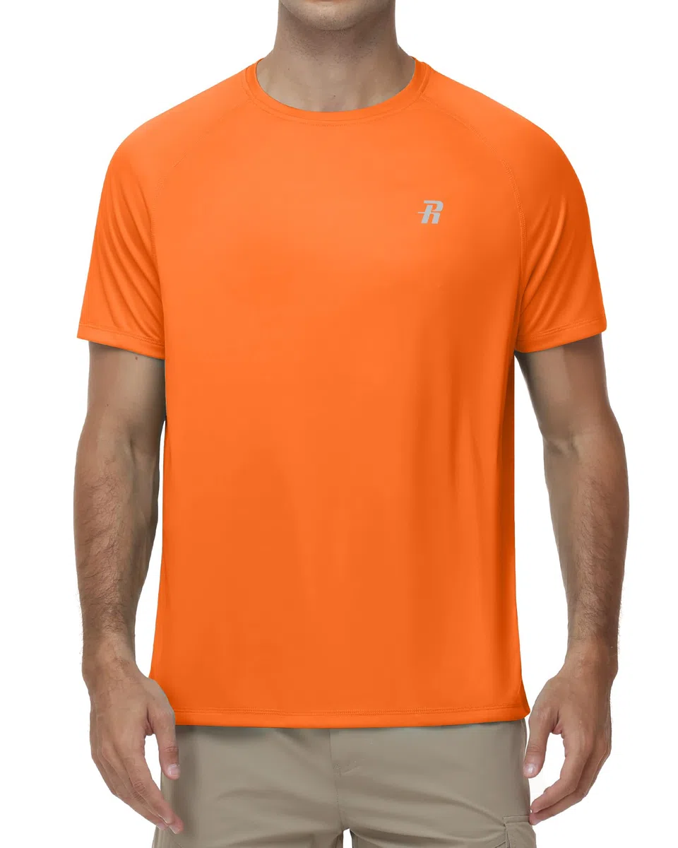 Runhit UV Shirt Herren Kurzarm, Schwimmshirt mit UPF 50+ Sonnenschutz, Schnelltrocknendes Rashguard Atmungsaktives Badeshirt für Wassersport, Surfen und Outdoor