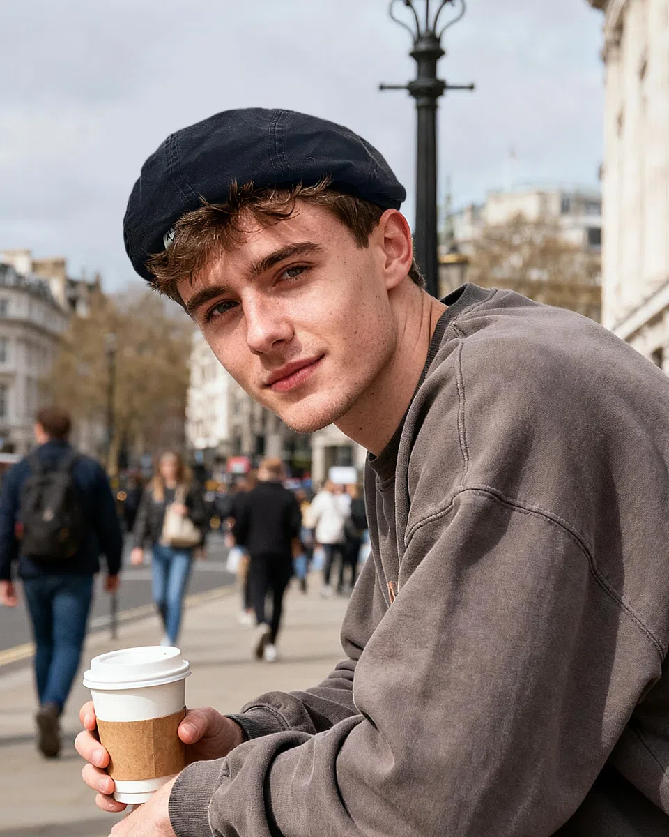 Clakllie Baumwolle Flatcap Herren Newsboy Cap Vintage Schiebermütze Tellermütze UV-Schutz Schirmmütze Gatsby Ivy Irish Hat