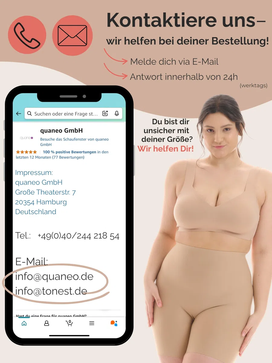TONEST Shapewear Damen - Bauchweg Shaping-Miederhose - Mid Waist - Figurformender Slip mit Bein - Shape- Radlerhose - 1300-MS-FC