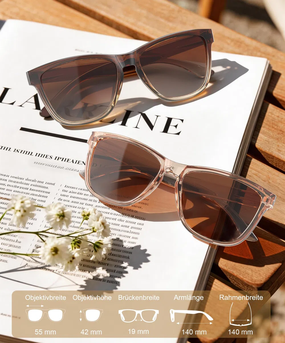 HENGOSEN Sonnenbrille Damen Polarisiert Sunglasses-Woman: Polarisiert Sonnenbrille uv400 Schutz Verspiegelte Sonnenbrillen