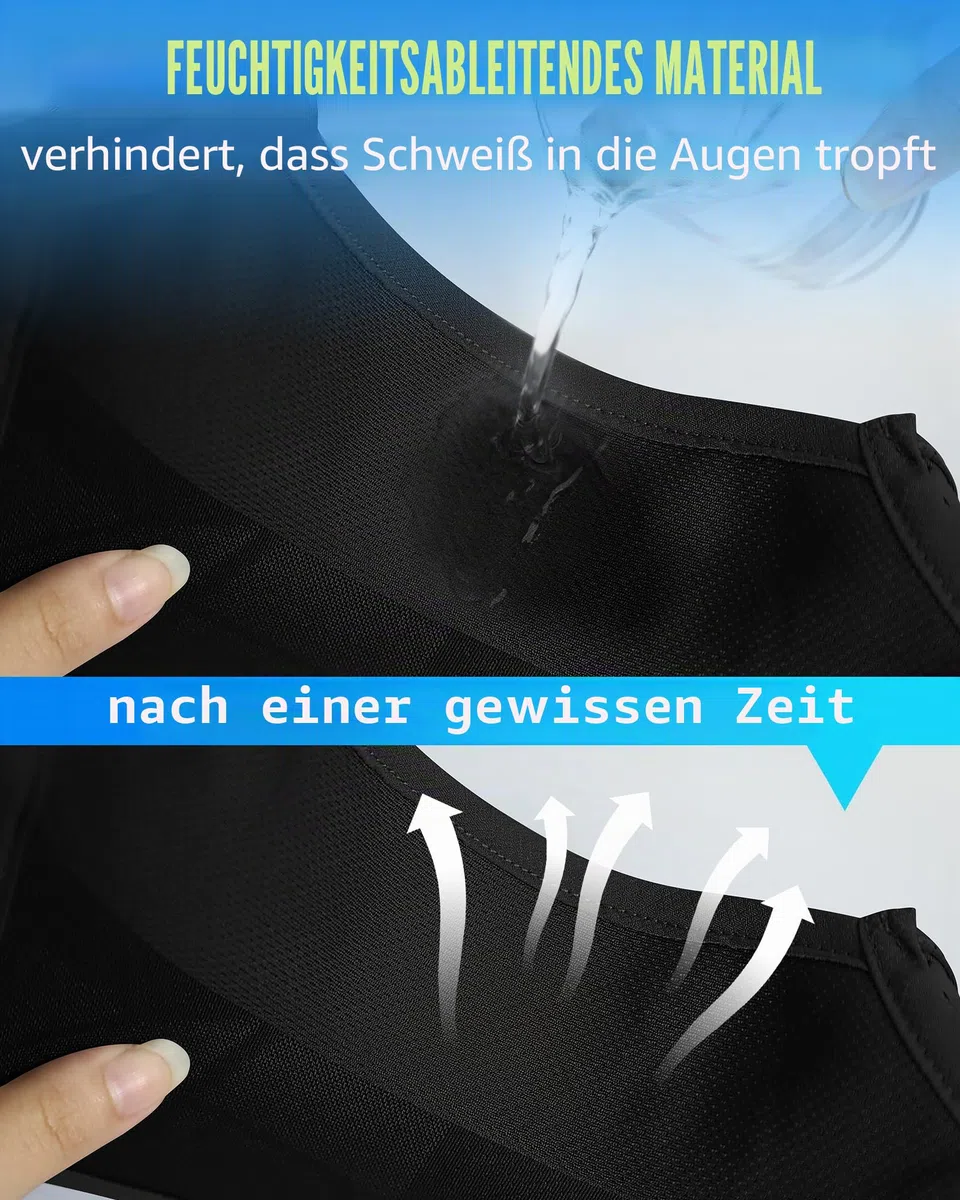 Visoren Cap Damen und Herren - UPF 50+ Sonnenblende mit Maschen, Schweißableitung Schirmmütze für Sommer Outdoor Tennis Radfahren