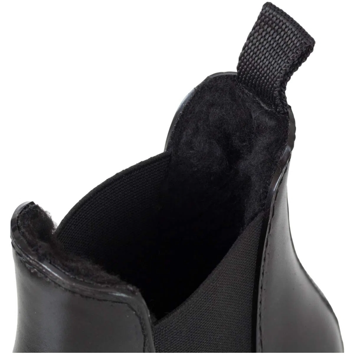 Lazura - Jodhpur Winter Reitstiefeletten Basic – Kinder, Herren & Damen Stiefeletten – mit Teddyplüschfutter & Pull-On – schwarze Chelsea Boots aus Kunstleder – Reitschuhe in Größe 28-43