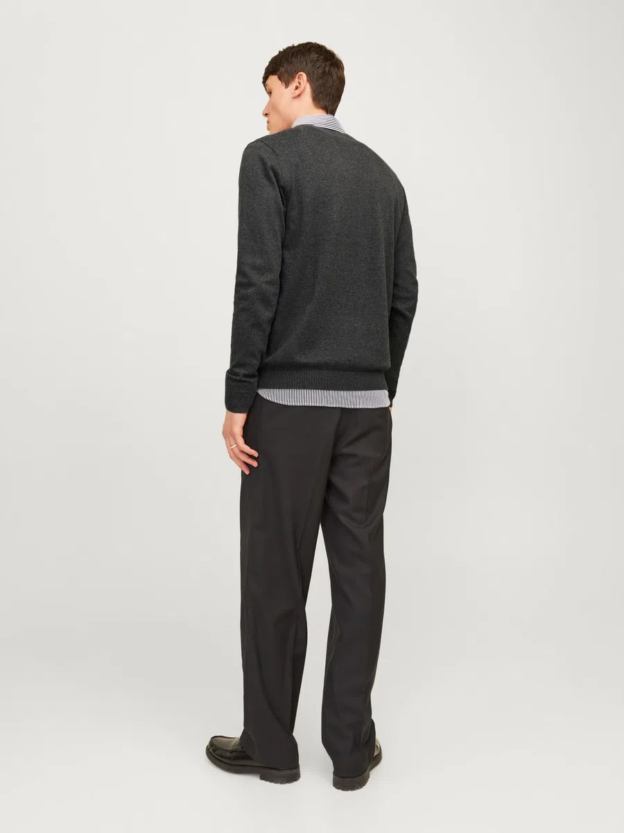 JACK & JONES Male Strickpullover Einfarbig Strickpullover | Knitted Pullover
