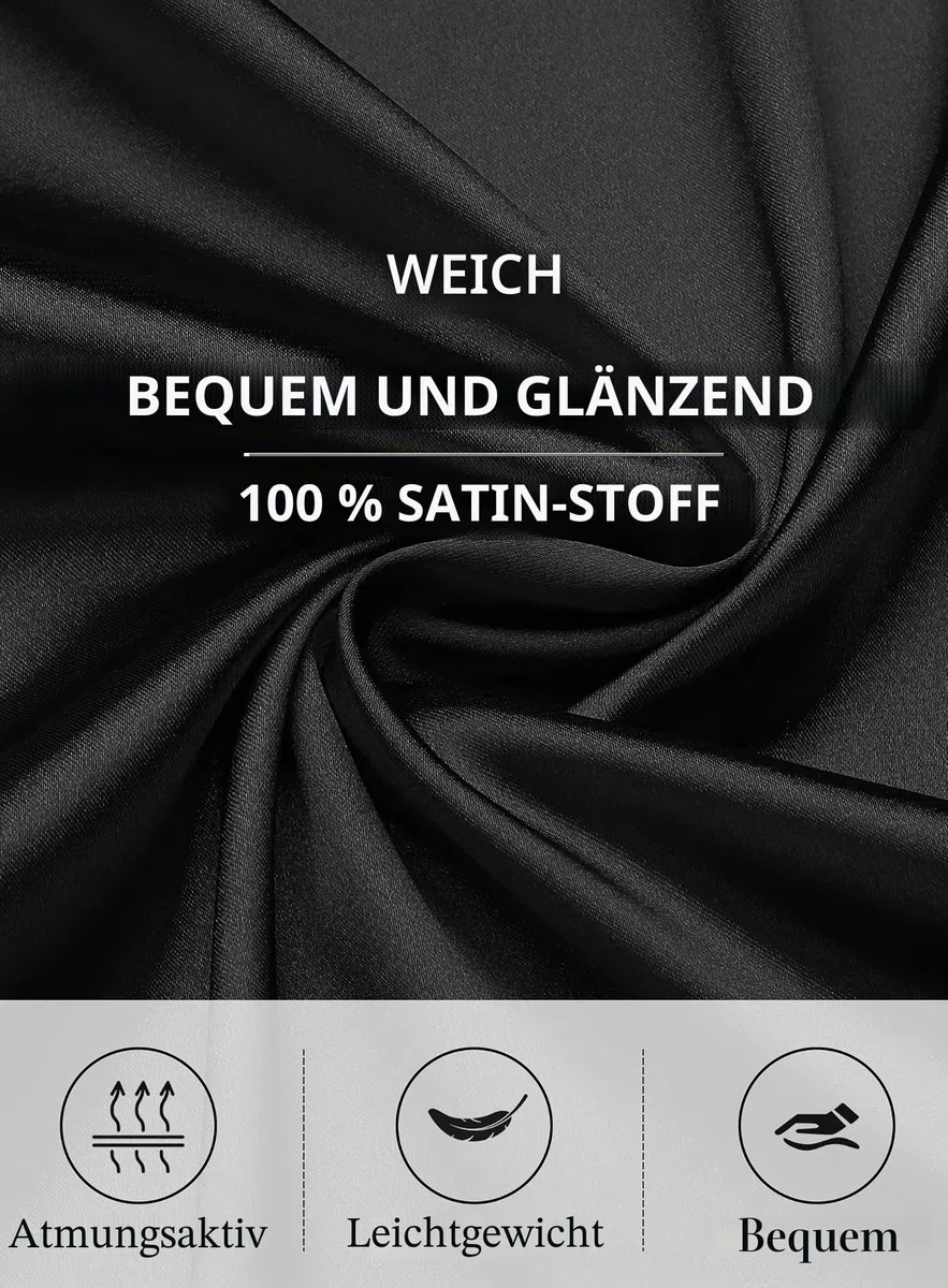 Lovasy Satin Bademantel Damen Lang Leicht Japanisch Kimono Jacke mit Gürtel Sexy Morgenmantel für Hochzeit Braut Party