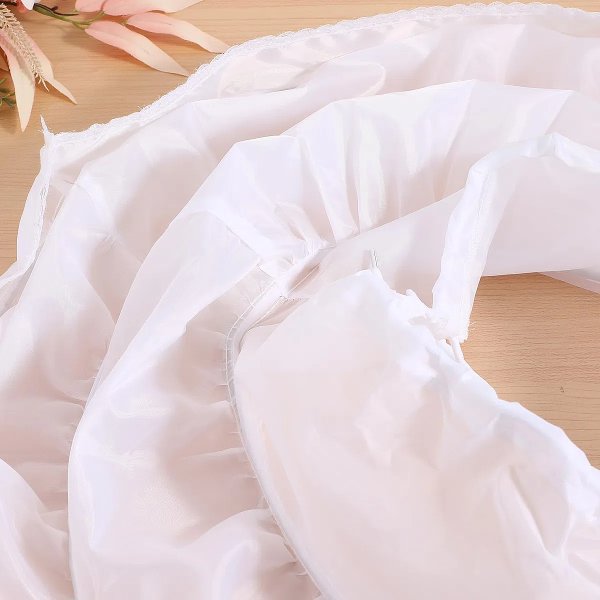 iplusmile Mädchen Petticoat Weiß Reifrock Mit 3 Stahlreifen Elastischer Half Slip Krinoline Rock Für Blumenmädchen Und Prinzessinnenkleid Komfortabler Unterrock