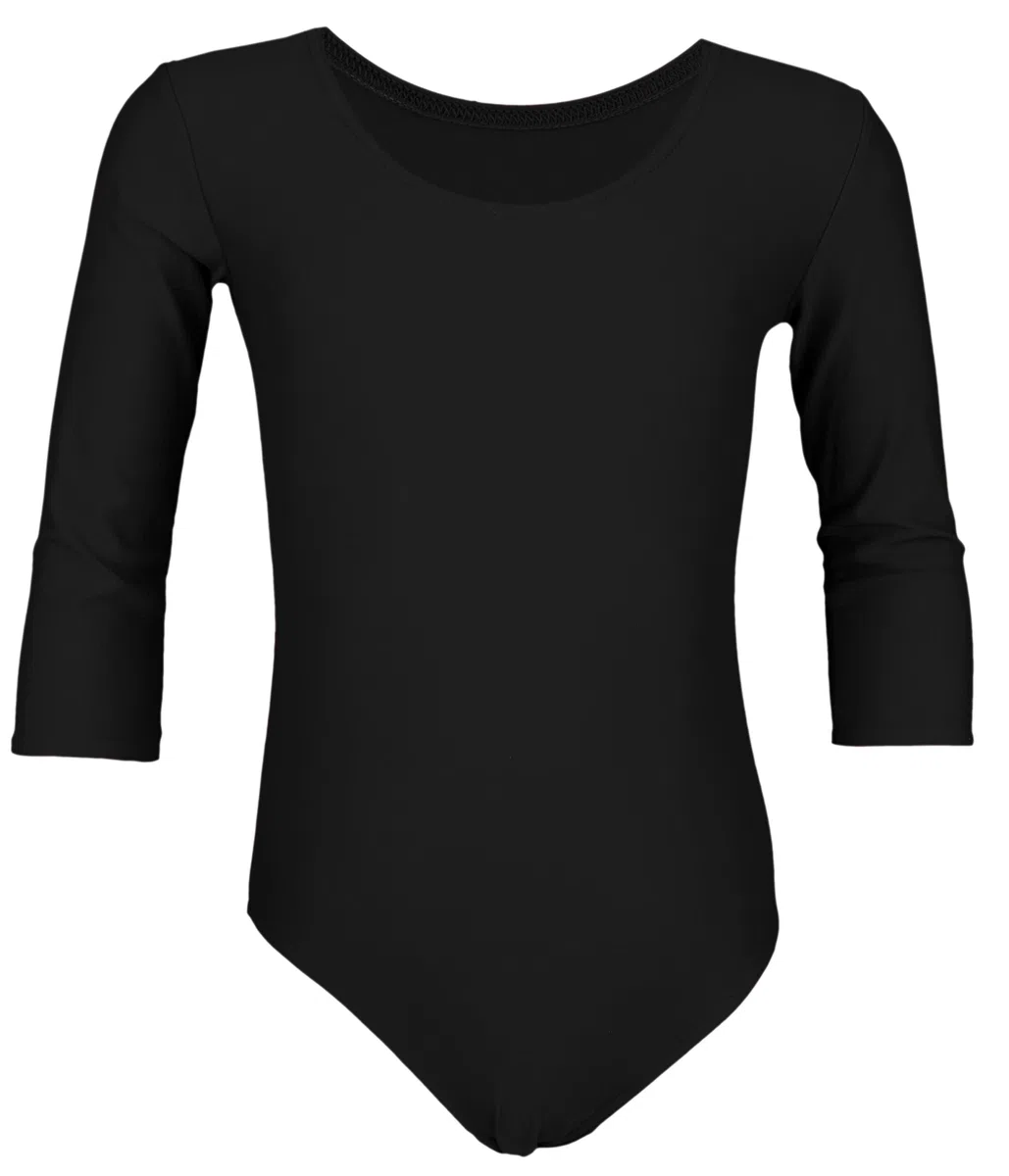 Aquarti Mädchen Body 3/4 Arm Ballett Trikot