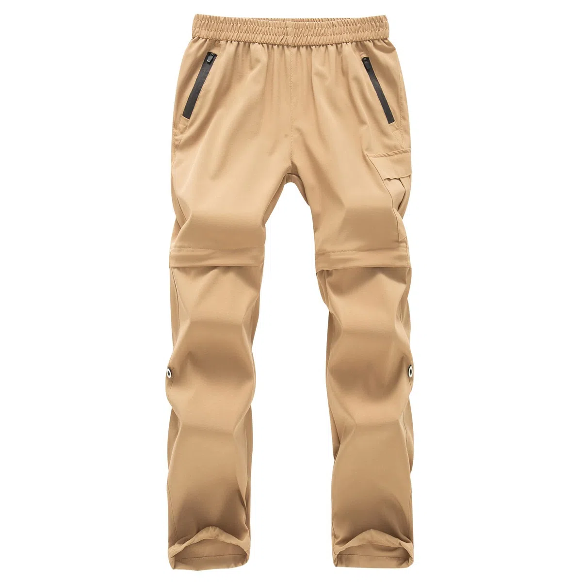 Kinder Zip Off Wanderhose Abnehmbar Trekkinghose, 2 in 1 Pants Jungen Elastische Taille Outdoorhose Arbeit Hosen Einfarbig Funktionshose Wasserdicht & Atmungsaktiv Outdoorhosen